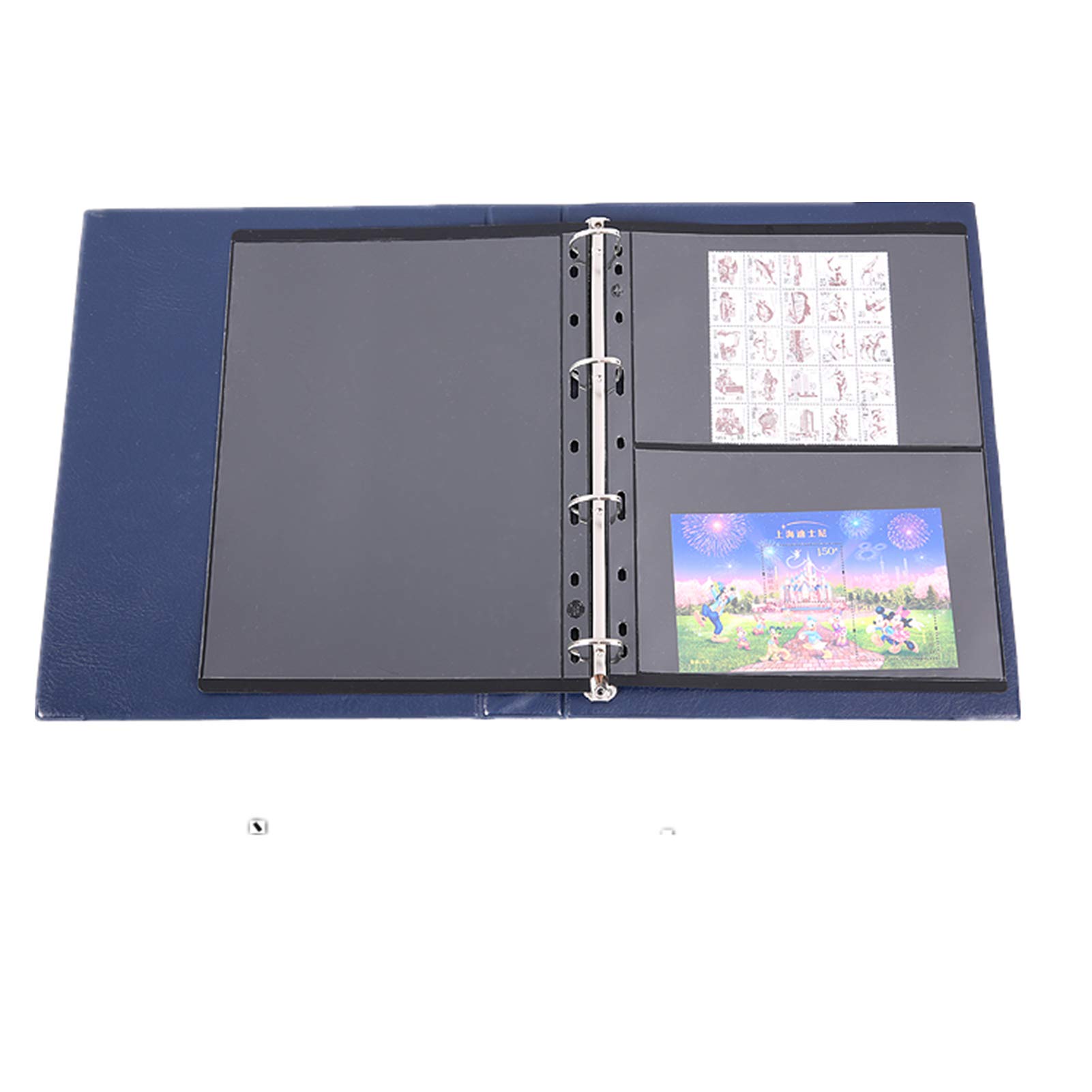 MUDOR Vario Stamp Pages for Stamp Album Binder - 10 Sheets (20 Pages) 1-Row Stamp Collecting Supplies | Professional Stamp Storage Solution for Collectors | Perfect for Organizing, Displaying & Protecting Rare Stamps