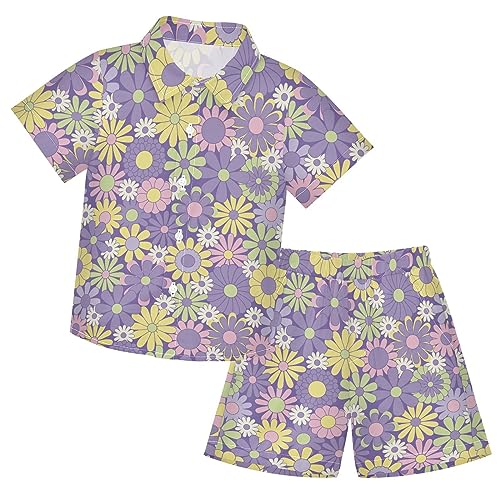 Colorful Floral Groovy Flowers Scandinavian