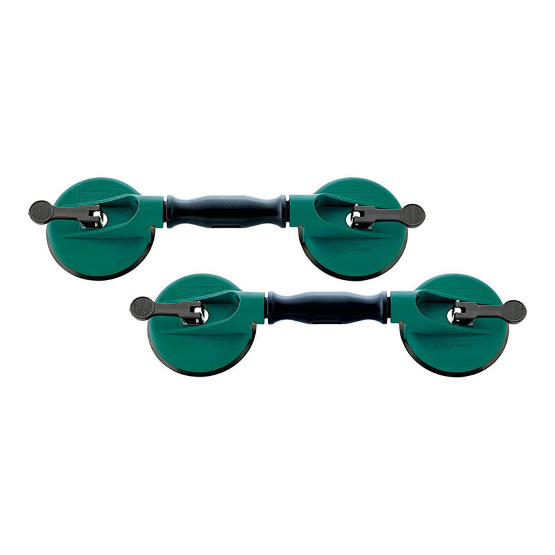 Stahlwille 74280001 10352 Heavy Duty Double Suction Lifters - 120mm Diameter Suction Cups, 60kg Load Capacity, Oil & Acid Resistant, German Made for Glass Installation, Metal Sheet Handling & Workshop Applications