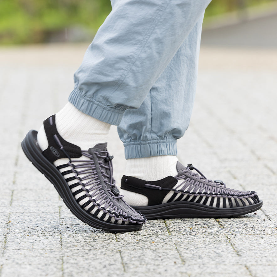 UNEEK Men's Sneakers - Comfortable Lightweight Walking Shoes for Men | Magnet/Steel Grey | Perfect for Casual Wear, Travel & Outdoor Activities