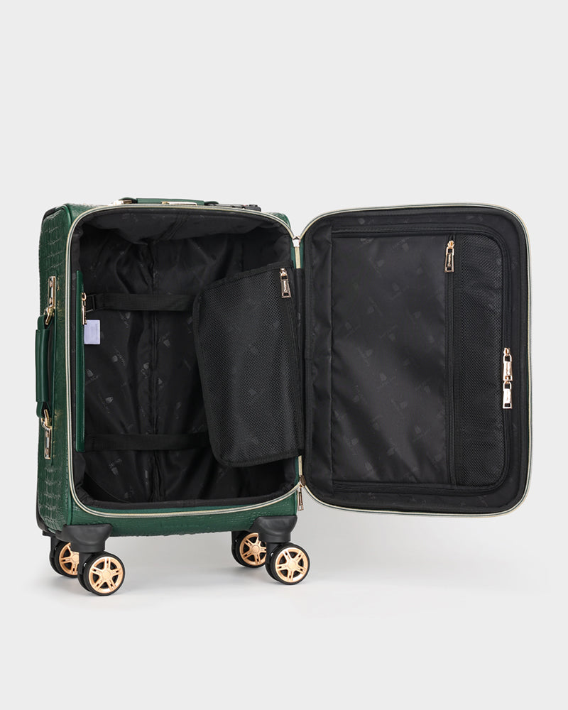 Apollo 2-Piece Luggage Set in Emerald Green - Lightweight Spinner Suitcase for Travel, Business Trips & Vacations | Durable Hardshell Carry-On & Check-In Baggage