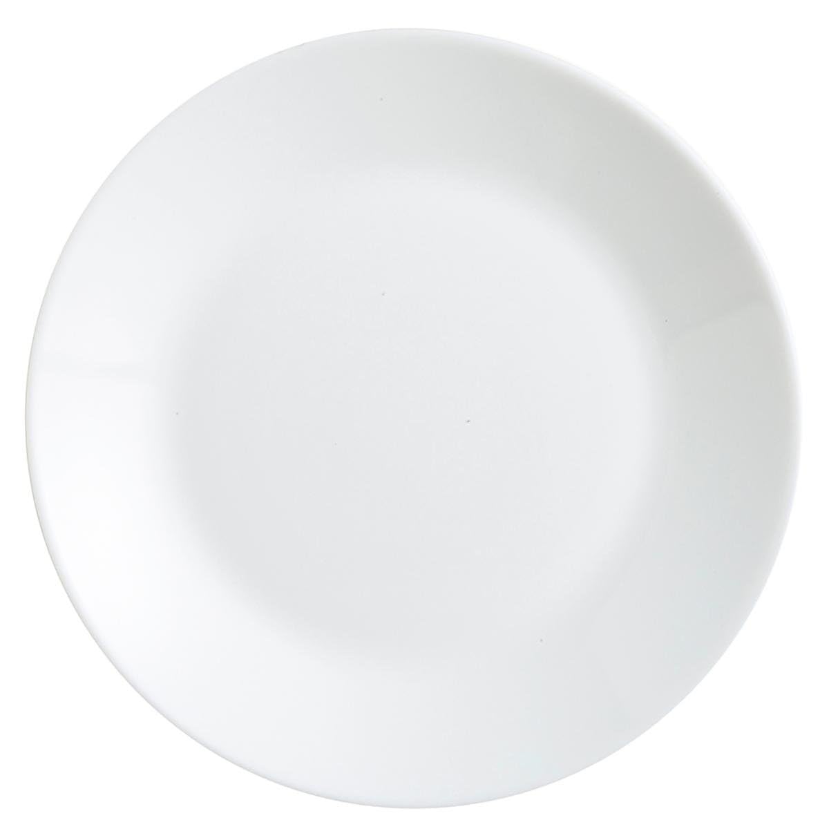 Premium 12-Piece White Opal Glass Dessert Plates Set - 18cm Durable & Elegant for Parties, Weddings, and Fine Dining