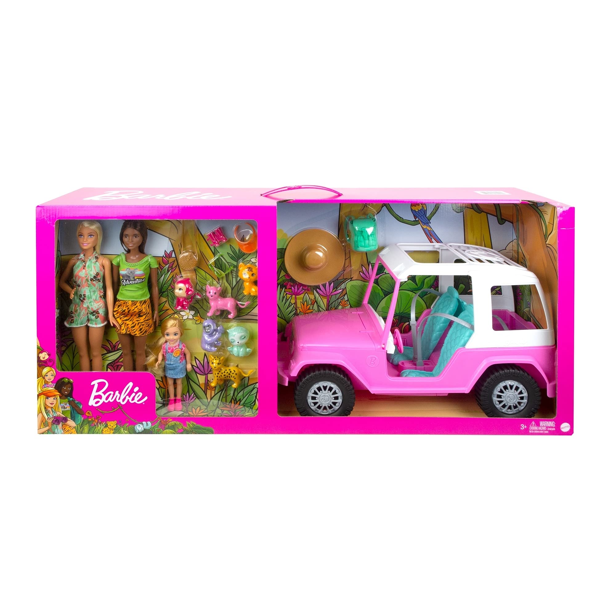 Barbie Sisters & Friends Wildlife Adventure Playset - Dolls with Animal Figures, Perfect for Imaginative Play & Gift Giving - Great for Birthday Parties & Indoor Adventures