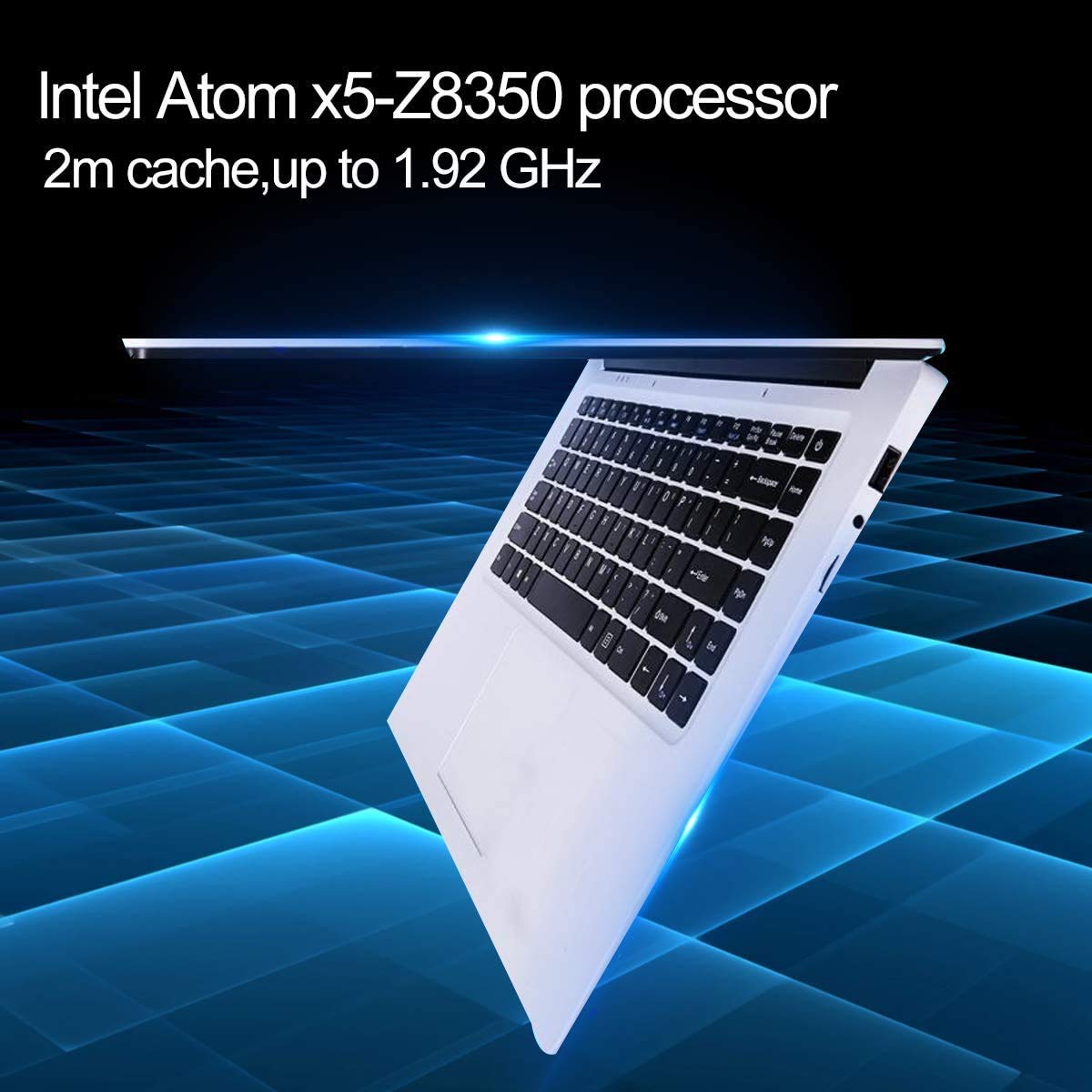 BlueBose HD 15.6 Inch Laptop - Windows 10 Home, Intel Quad Core Atom Processor, 64GB eMMC Storage, 4GB RAM, USB 3.0 & HDMI Ports, Ultra Thin & Light Notebook Computer (Silver) - Perfect for Work, Study & Entertainment On The Go