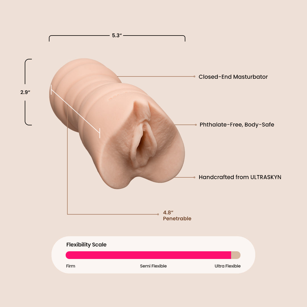 Signature Strokers Sasha Grey ULTRASKYN™ Cream Pie Pocket Pussy - Ultra Realistic Feel for Lifelike Pleasure | Perfect for Solo Play, Discreet Masturbation & Enhanced Intimate Experience