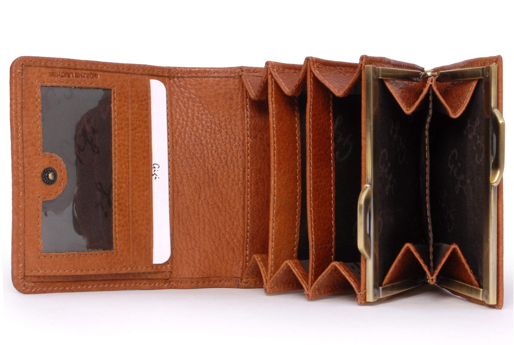 Gigi Women's Leather Purse with Gift Box - Medium Wallet & Coin Purse for Ladies - Giovanna 4285 Tan Handbag - Perfect for Everyday Use, Travel & Gifts