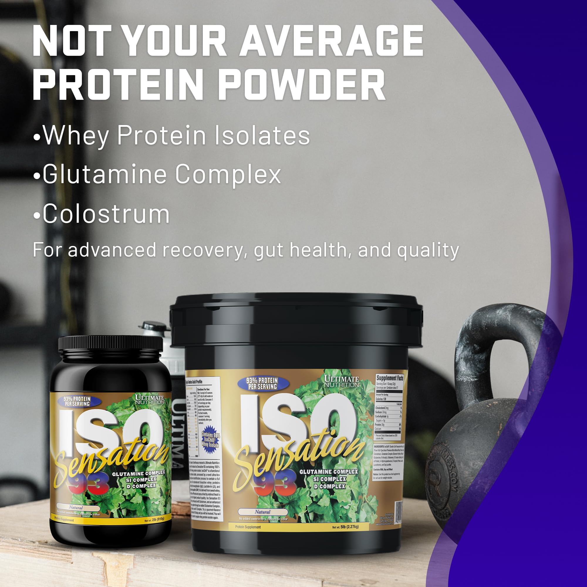 Ultimate Nutrition Whey Protein Isolate Powder with Glutamine Complex & Colostrum - 5lbs for Muscle Recovery, Immunity & Gut Health - Ideal for Post-Workout, Fitness Enthusiasts & Healthy Lifestyle