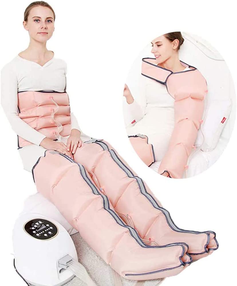 XINDONG 4 Cavity Air Compression Leg Massager - Foot & Calf Massage Machine for Waist, Arm Circulation - Relieve Pain & Improve Blood Flow - Perfect for Home, Office & Post-Workout Recovery