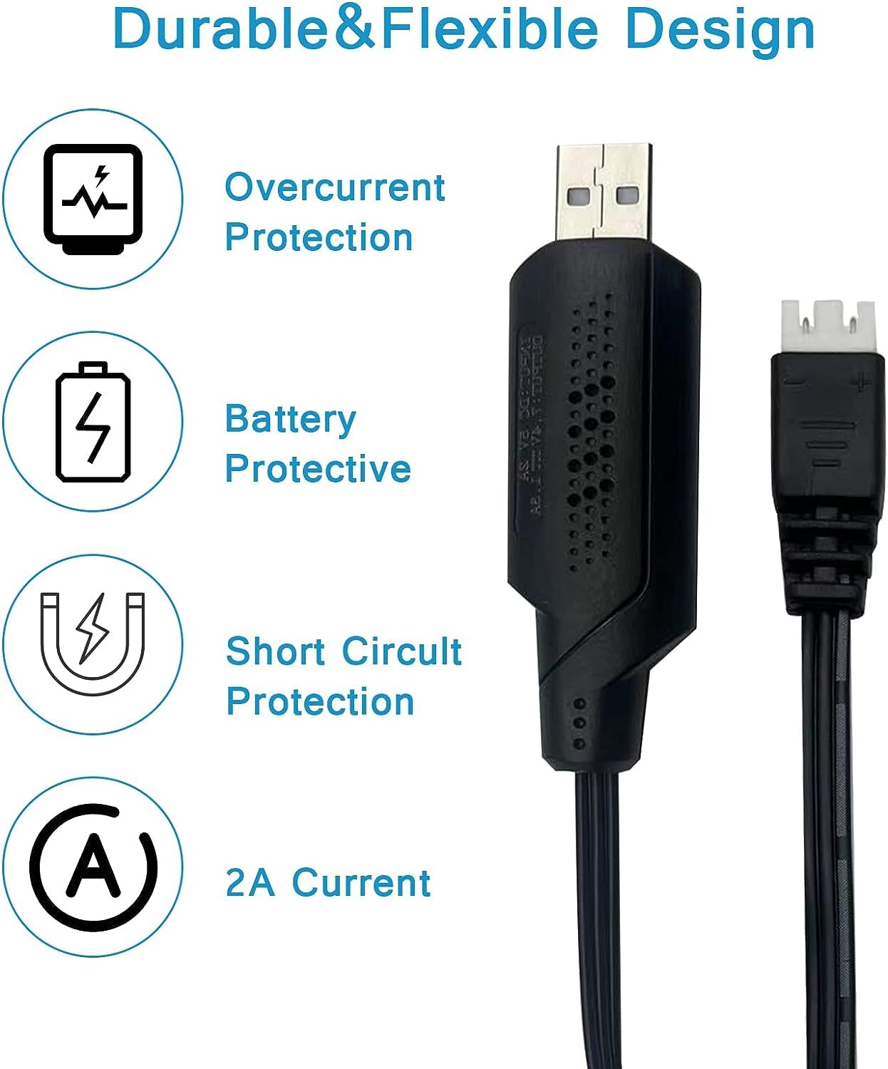 7.4V Lipo Battery Charger with HX-3P Connector - 2S RC Battery Charger & Balancer for FPV Drones, RC Cars, Quadcopters - Fast Charging & Safe Protection (2 Pack) - Perfect for Racing, Aerial Photography & Outdoor RC Adventures