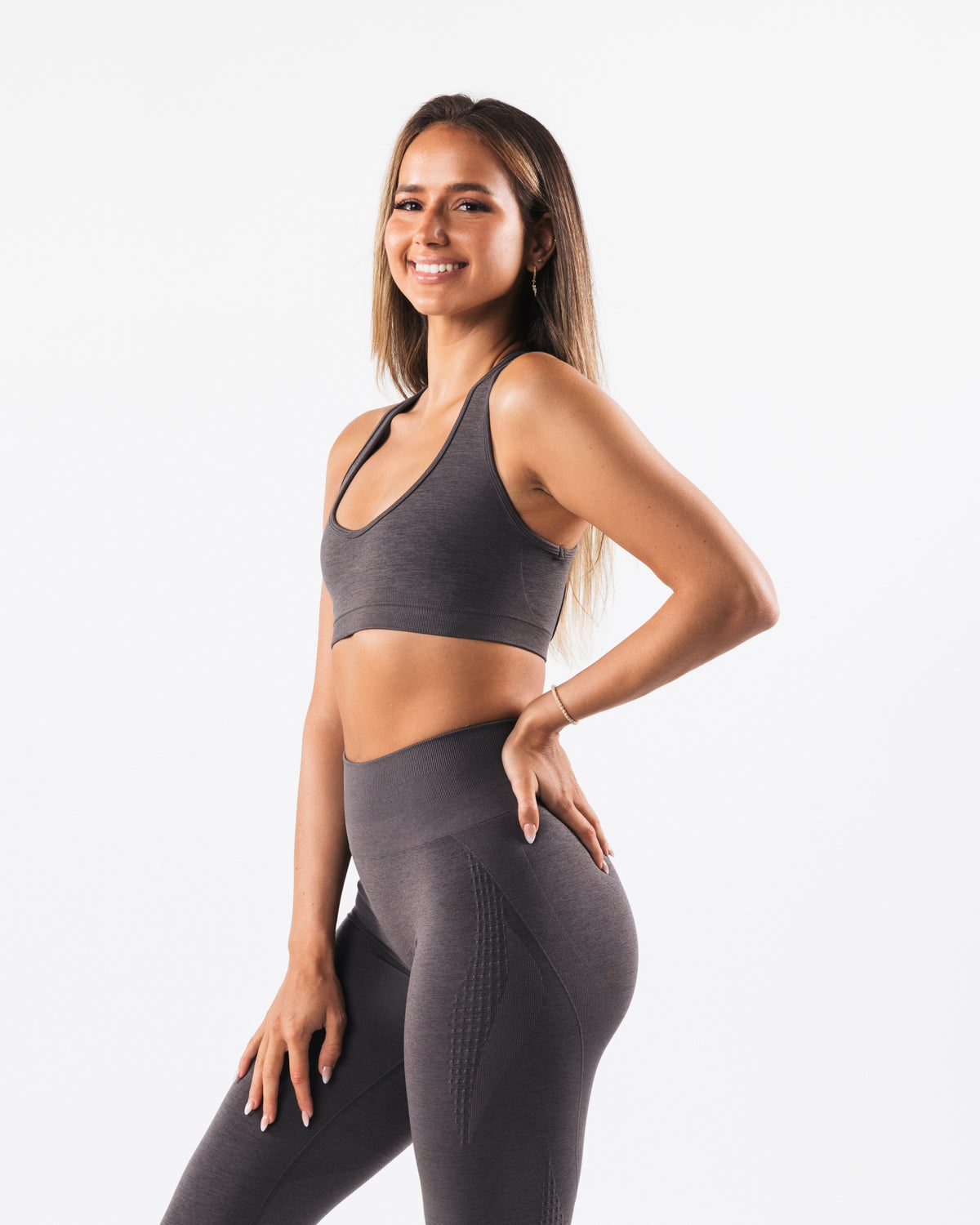 Amplify Contour Bra in Pewter - Comfortable & Supportive Wireless Bra for Everyday Wear - Perfect for Workouts, Yoga, and Daily Activities