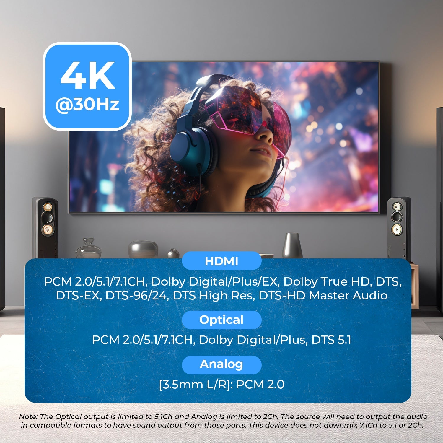 4K@30Hz HDMI Matrix Multiviewer Switch with RS-232 Control (HDS 402MV) - Perfect for Home Theater, Conference Rooms & Multi-Screen Displays