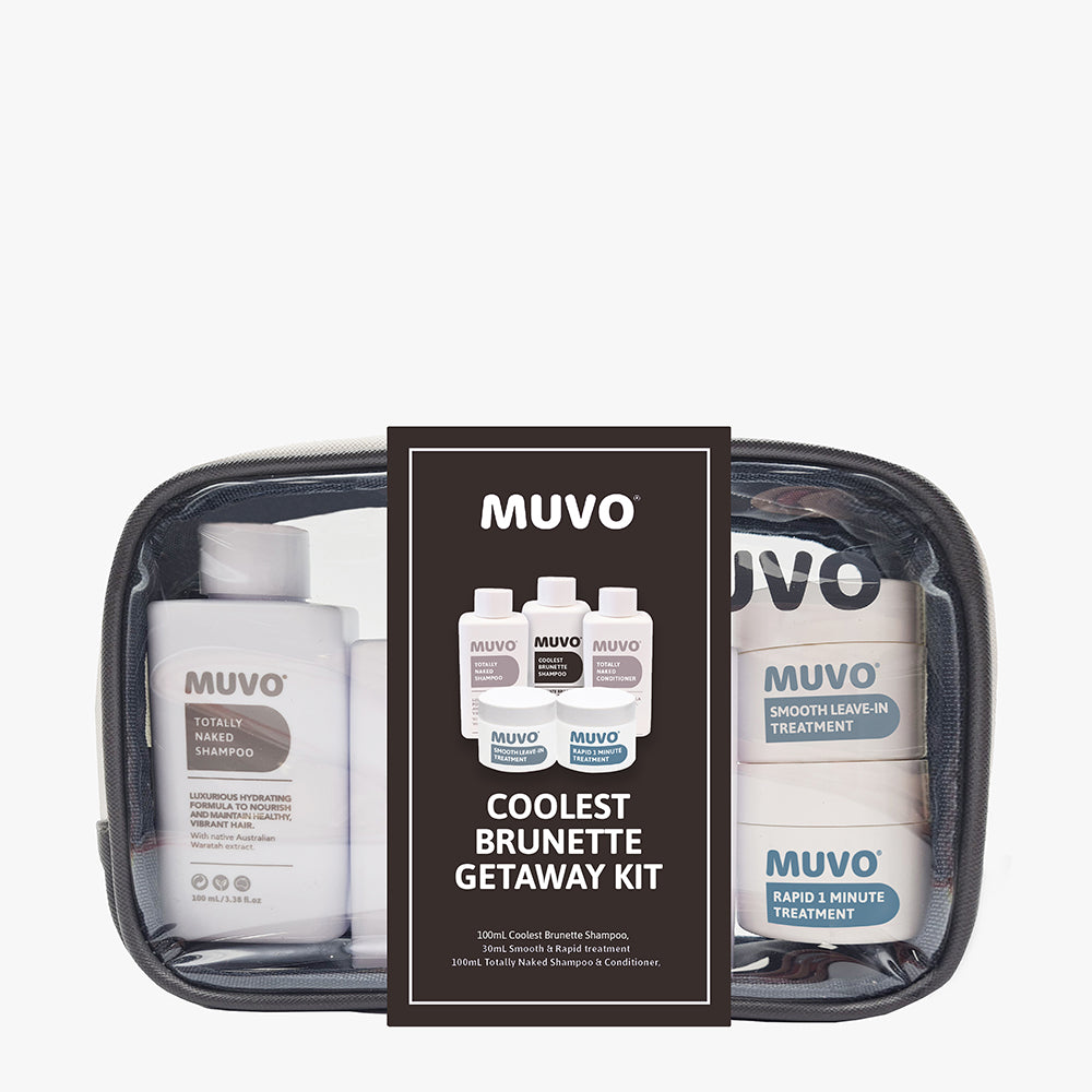Muvo Coolest Brunette Getaway Kit - Travel Essentials for Women | Perfect for Vacation, Beach Trips & Weekend Getaways