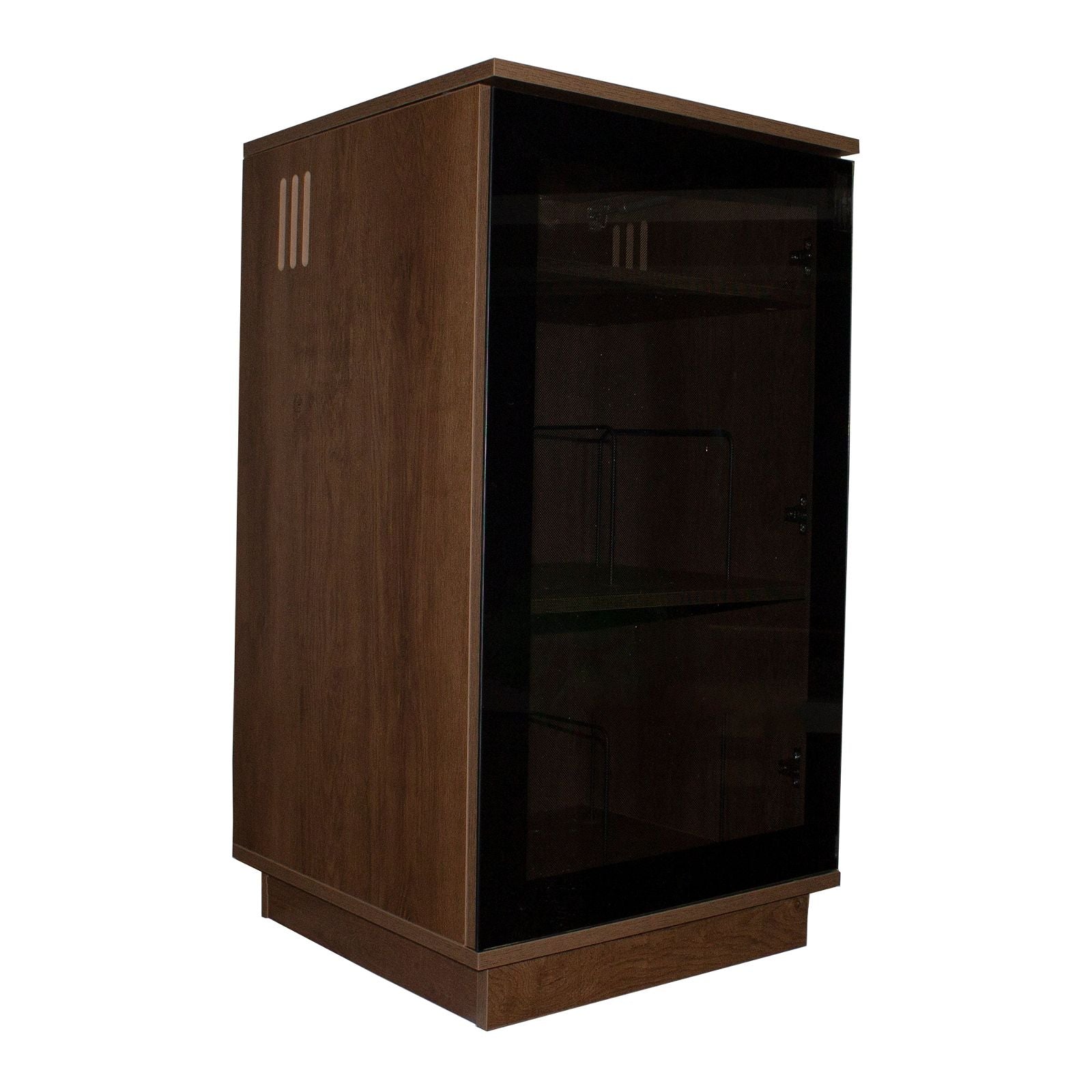 Tauris™ Dark Oak HiFi Storage Cabinet for Turntable & Vinyl Records - Perfect for Home Theater & Music Room Organization