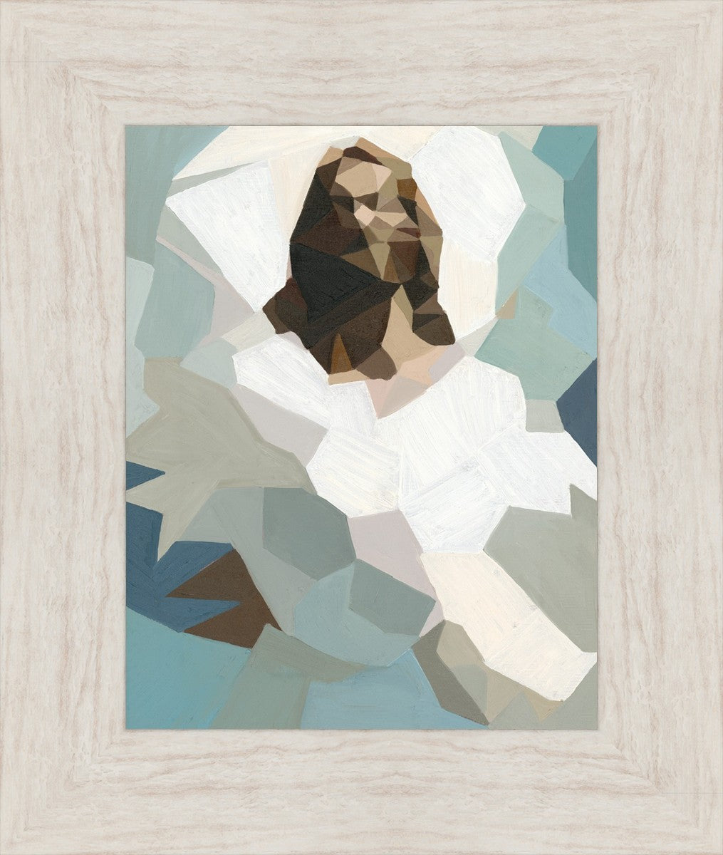 Christ In Blue By Brittany Lemmon - Religious Wall Art for Home & Church Decor - Perfect for Living Room, Bedroom & Prayer Spaces