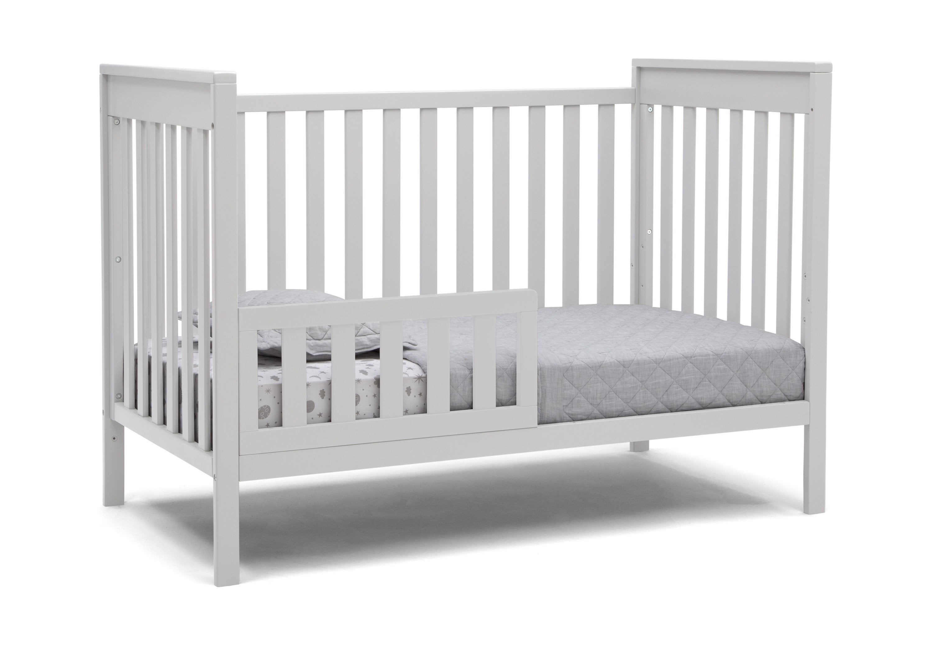 Mercer 6-in-1 Convertible Baby Crib with Toddler Rail - White Nursery Furniture for Newborn to Full Size Bed | Perfect for Nursery, Bedroom & Guest Room