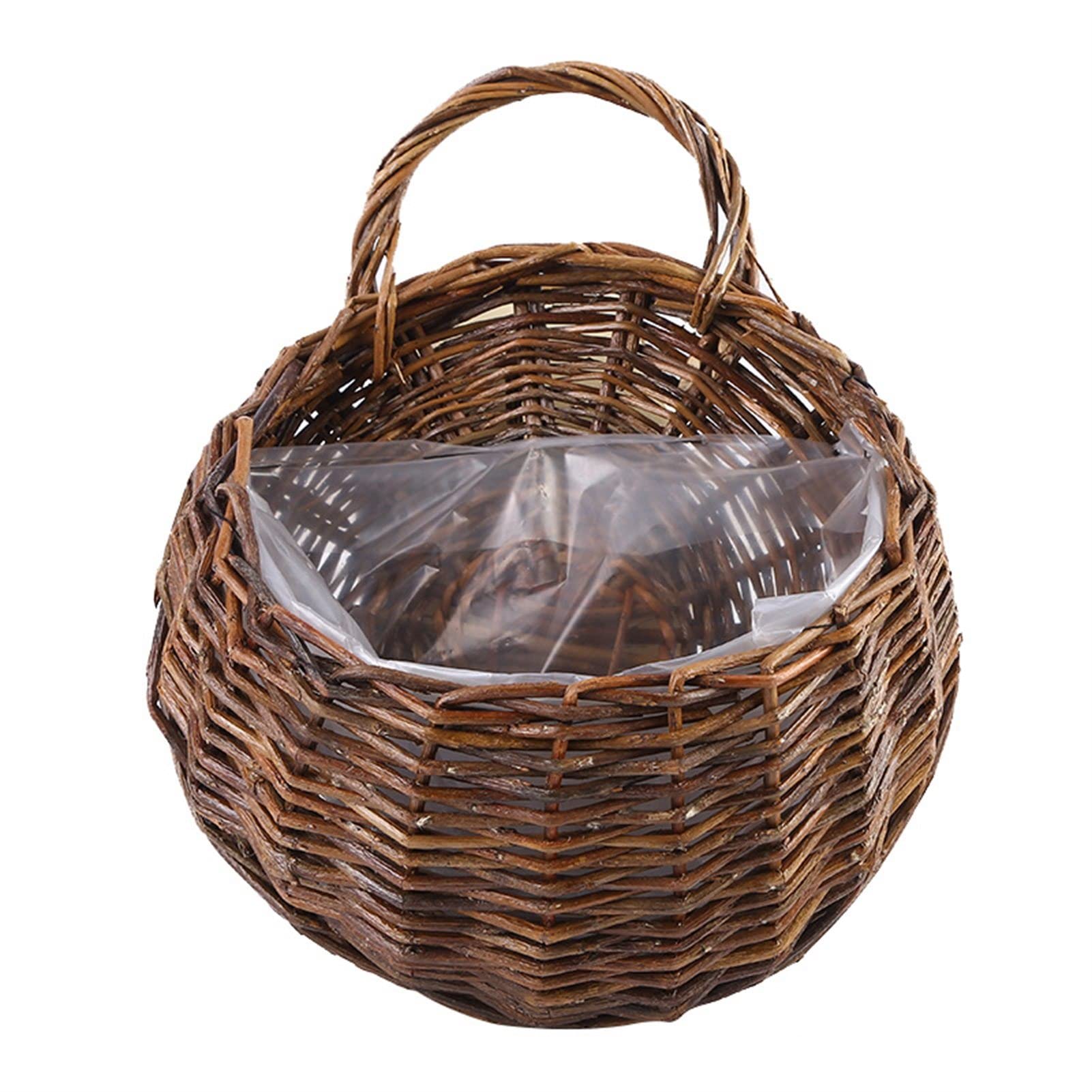 IKAXIYO DIY Woven Wicker Rattan Storage Basket - Decorative Flower Basket for Home & Garden Organization, Wall Hanging Decor (Perfect for Plants, Toys, Magazines & Bathroom Storage)