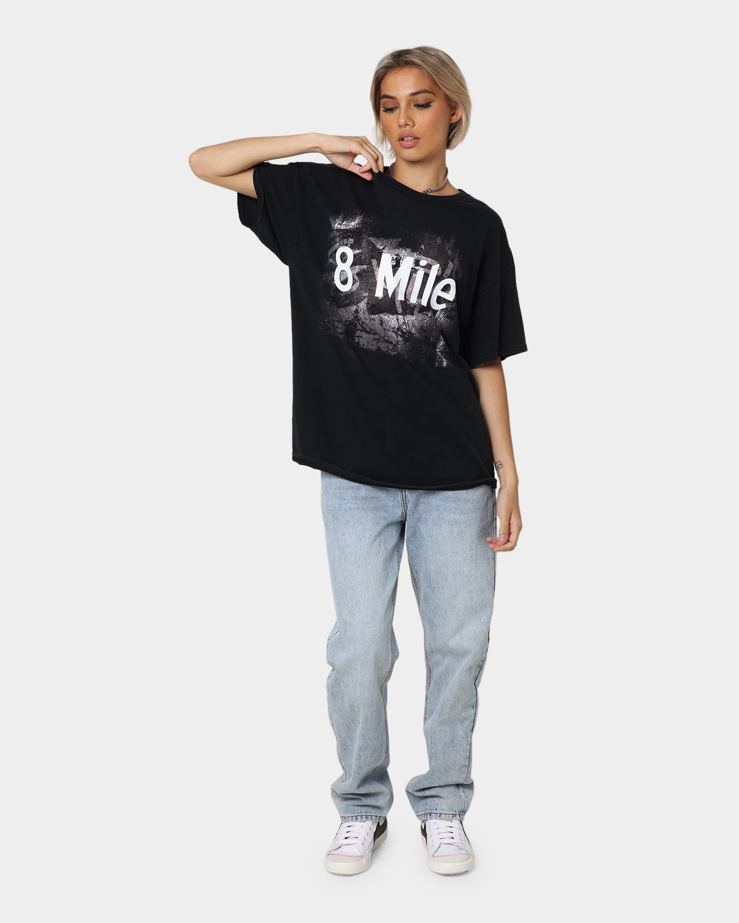 8 Mile Vintage T-Shirt Black Wash - American Thrift X 8 Mile Retro Graphic Tee for Men | Perfect for Casual Wear, Concerts & Street Style Fashion