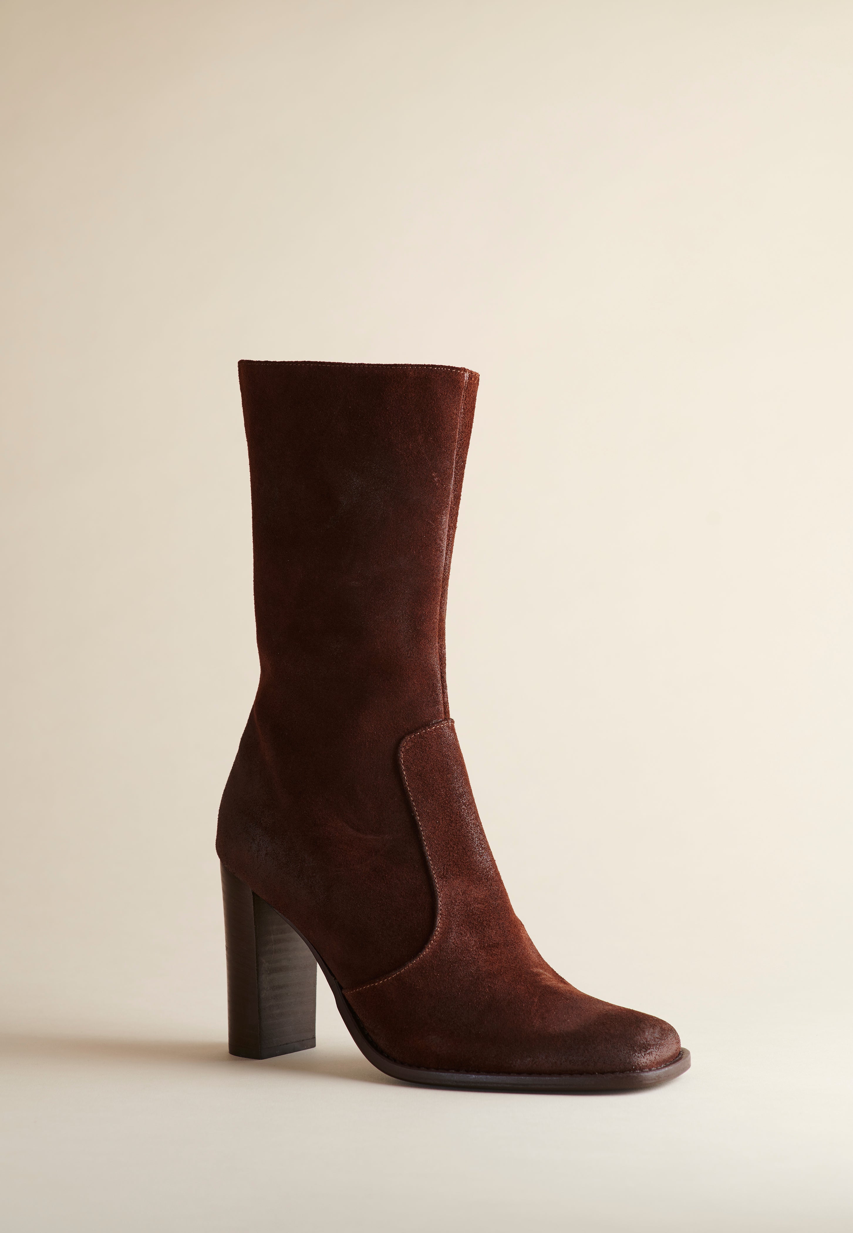 Lauryn Boot in Washed Brown Suede - Women's Comfortable Ankle Boots for Fall & Winter | Perfect for Casual Outfits, Office Wear and Date Nights