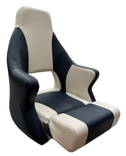 Axis M700 Hi Back Flip Up Seat - White & Grey - Perfect for Office, Conference Rooms, and Waiting Areas