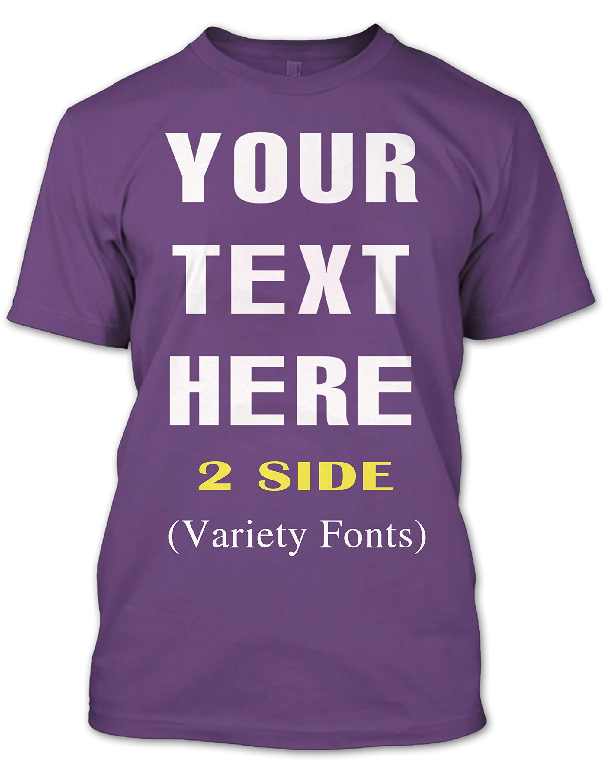 Custom Text Name Personalized Message Unisex T-Shirt - Ultra Soft Cotton Tee for Men & Women - Perfect for Gifts, Couples Matching & Special Events