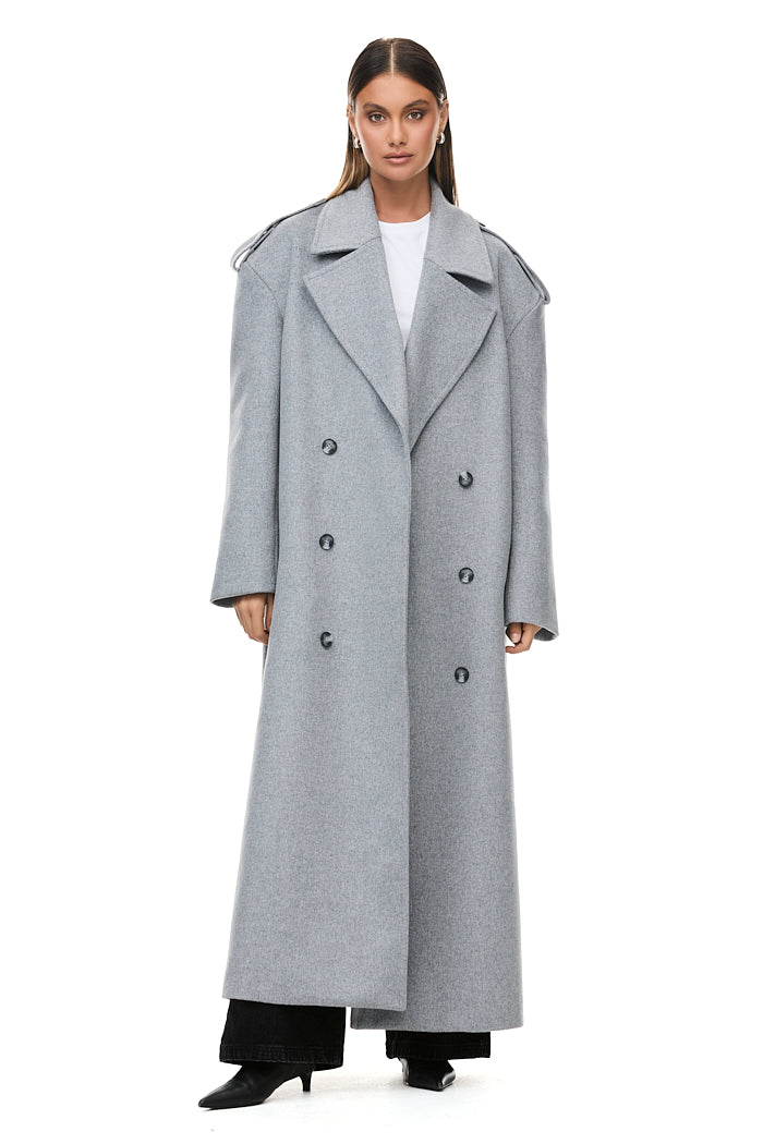 Tokyo Light Grey Coat - Stylish & Comfortable Trench Coat for Women | Perfect for Fall & Winter Fashion, Office Wear & Outdoor Activities