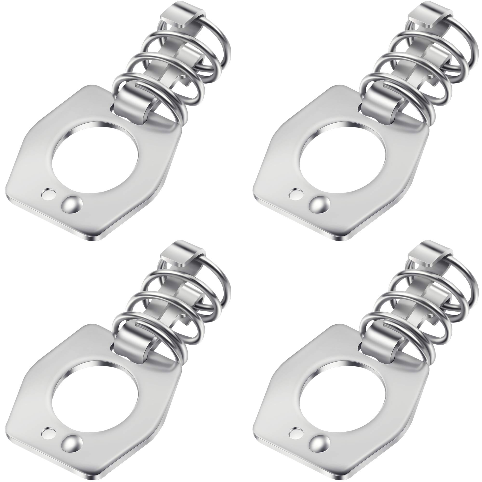 Frienda 4-Piece Silver Metal Water Heater Cam Lock Latch Set - RV Camper Hot Water Heater Cover Door Fastener for Secure Access | Ideal for RV, Camper & Marine Applications