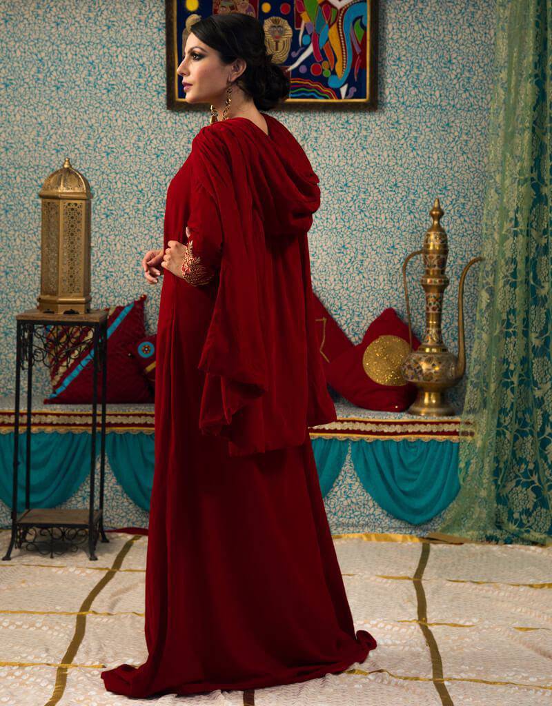 Elegant Aline Abaya with Intricate Neckline Design - Perfect for Islamic Prayer, Eid Celebrations & Modest Fashion