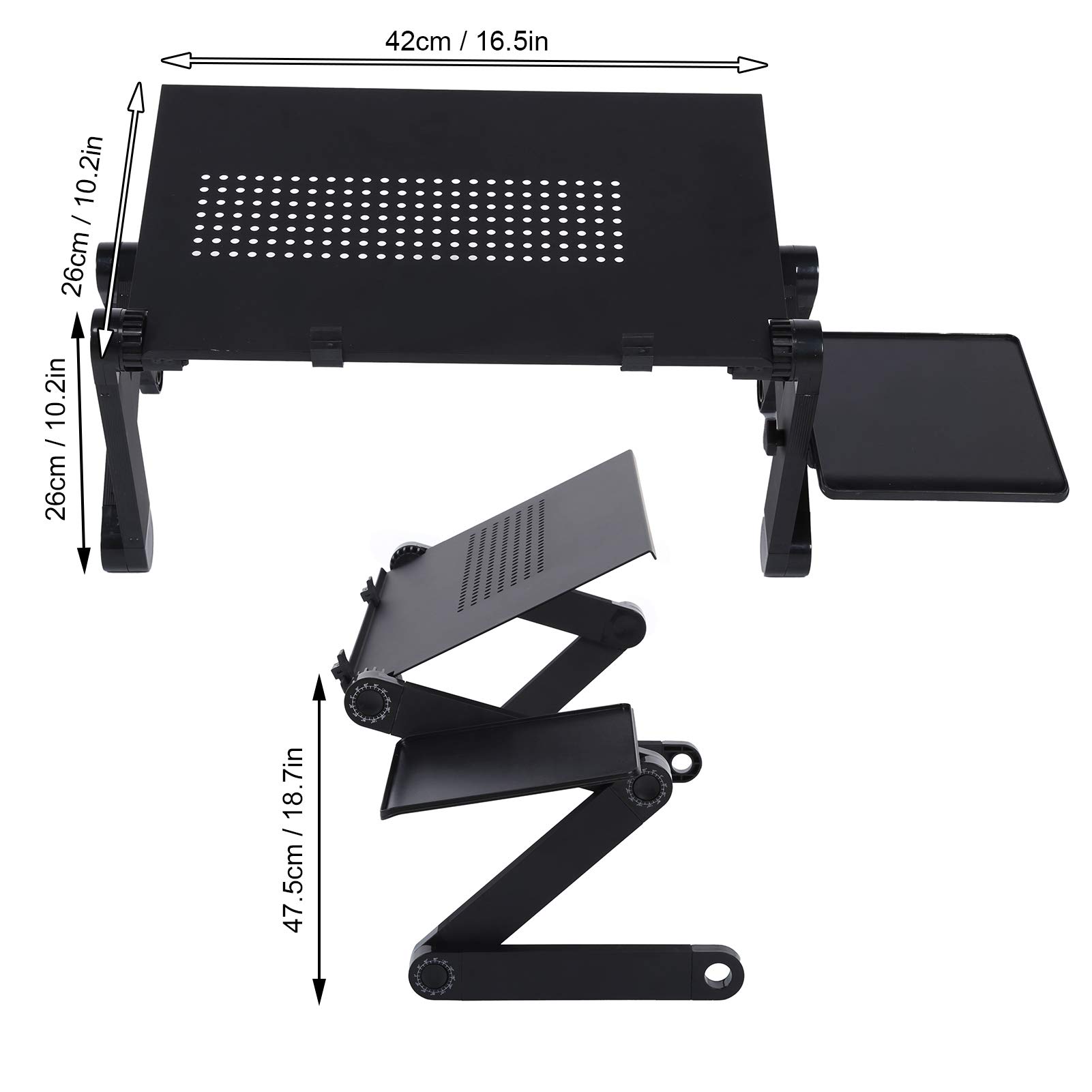 Aluminum Alloy Foldable Laptop Stand - Portable Laptop Desk for Home, Office, Travel, and Ergonomic Workspace Setup