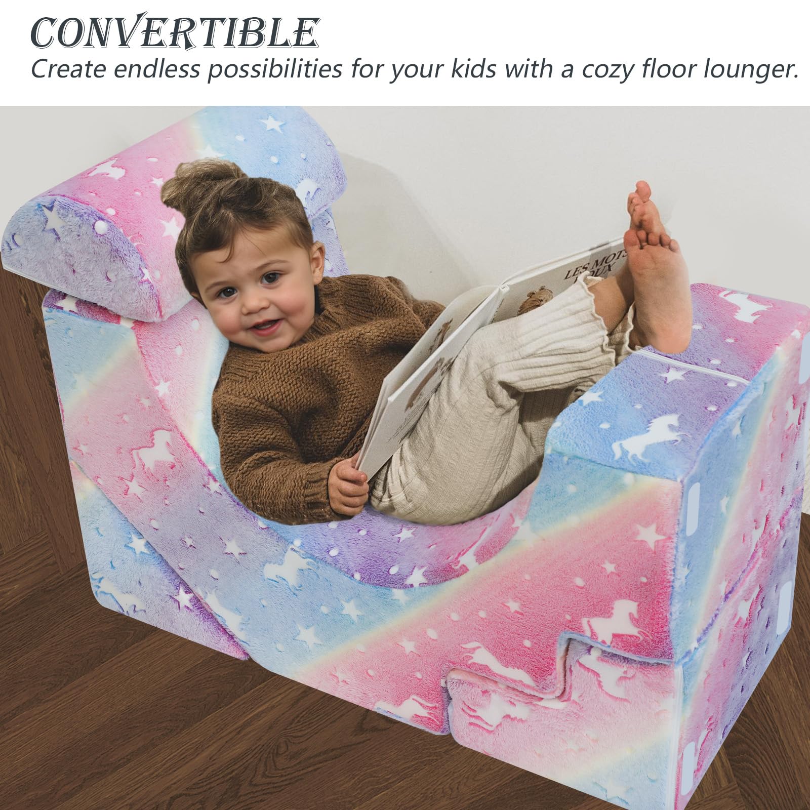 MeMoreCool Foam Climbing Toddler Couch - Modular Kids Sofa with Slide & Stair | Convertible Baby Play Couch for Playroom & Nursery | Sectional Play Furniture for Crawling, Climbing & Toddler Activities | Perfect for Indoor Playtime, Birthday Gifts & Daycare Centers