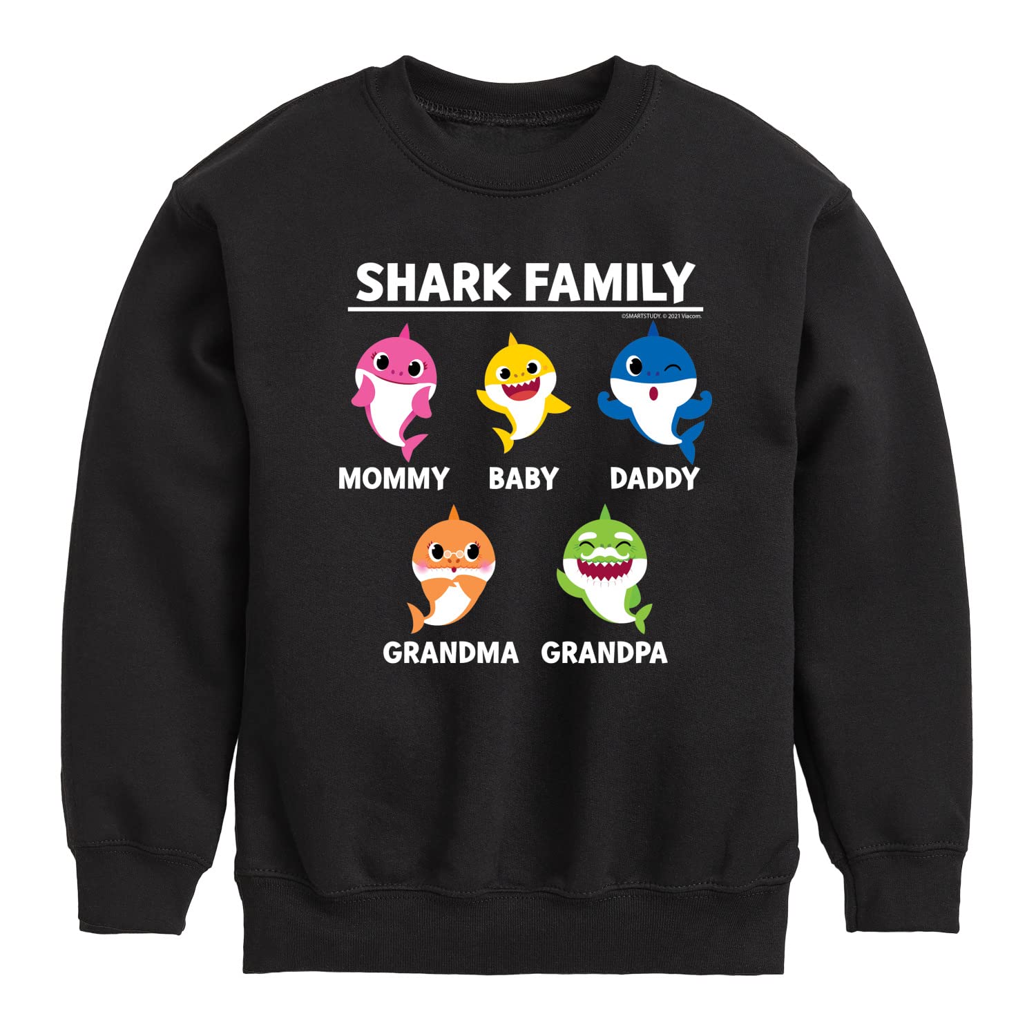 HYBRID APPAREL Baby Shark Fleece Sweatshirt for Toddlers & Kids | Soft Crewneck Pullover | Cute Cartoon Graphic Hoodie for Boys & Girls | Perfect for Playdates, School & Family Outings