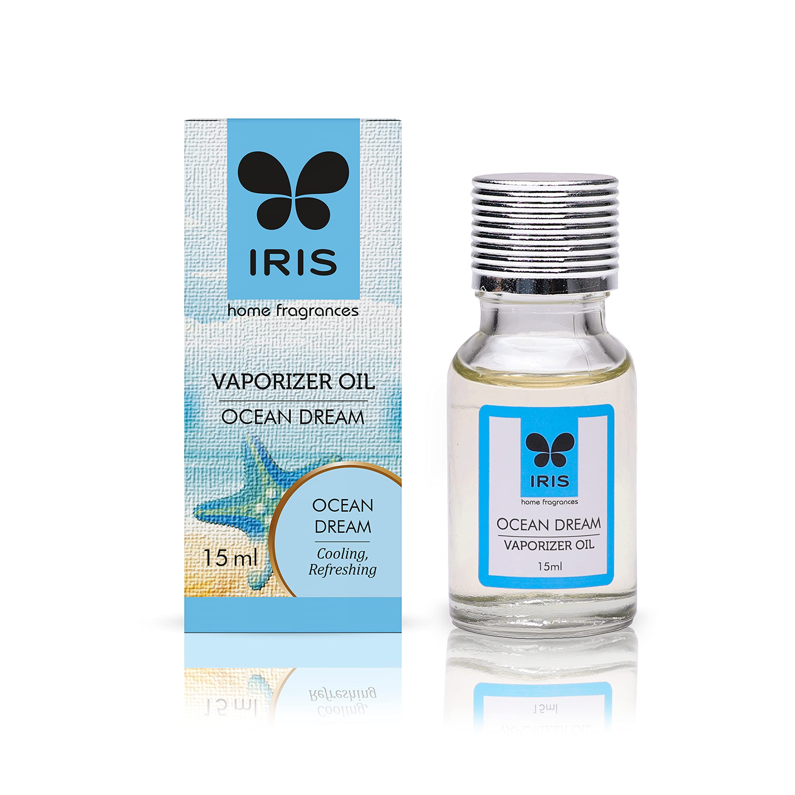 IRIS Ocean Dream Vaporizer 15ml Essential Oil - Portable Aromatherapy for Relaxation, Stress Relief & Home Fragrance