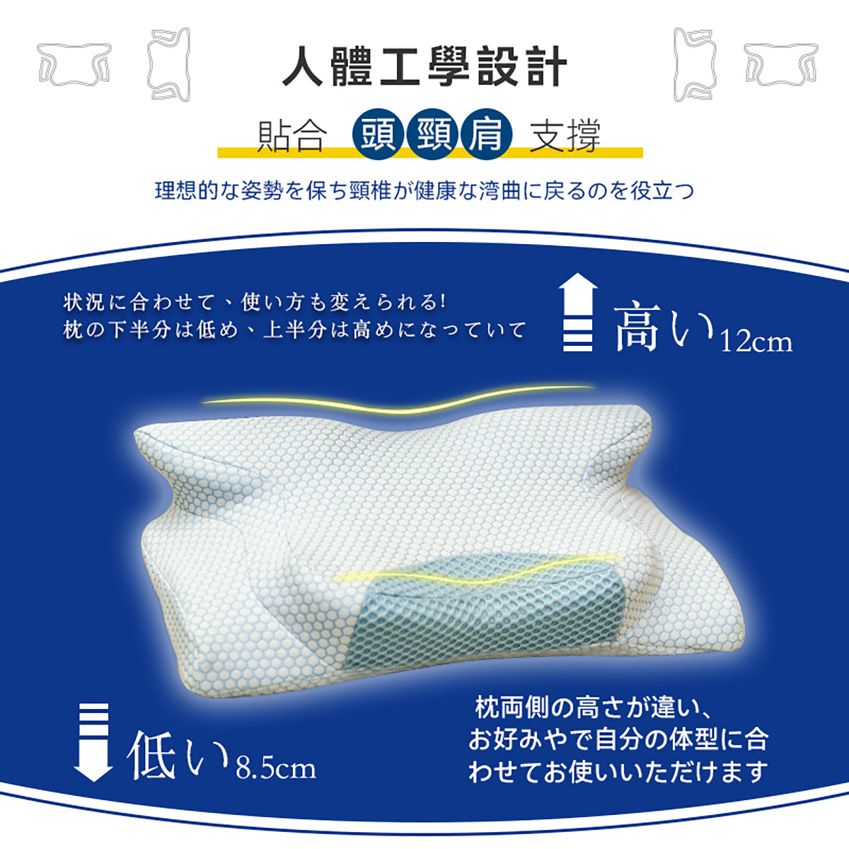 DEAR.MIN Upgraded Anti-Snoring Pillow for Better Sleep - Stop Snoring & Improve Sleep Quality for Side, Back & Stomach Sleepers