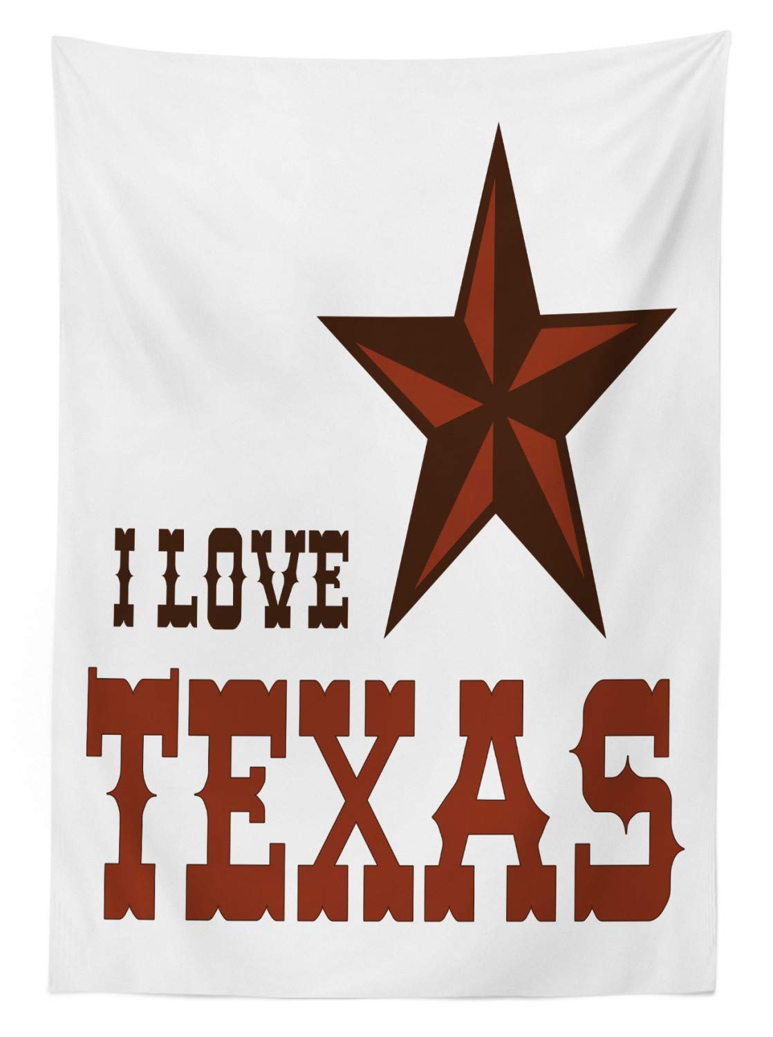 Ambesonne Texas Star Outdoor Tablecloth - Western Style Washable Picnic Table Cover 58