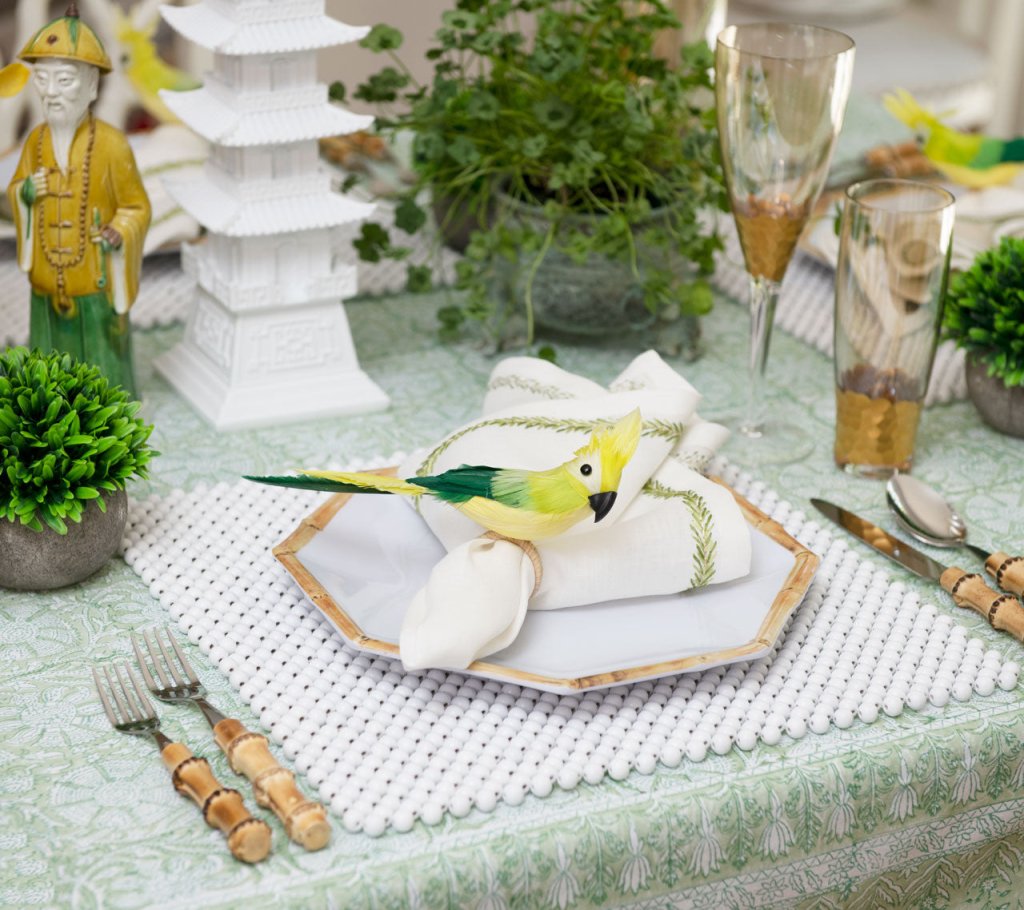 Elegant Mint Green Provence Tablecloth - Perfect for Spring Dining, Picnics & Farmhouse Decor