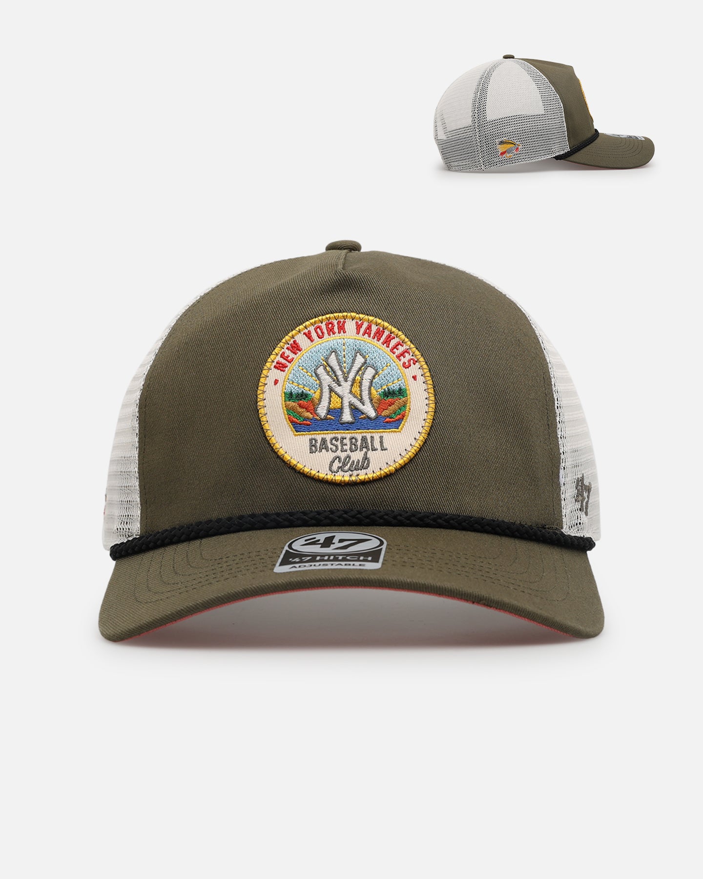 New York Yankees '47 Brand Casting Call Hitch Trucker Snapback Cap in Sandalwood - Perfect for Baseball Games, Streetwear Fashion, and Yankees Fans Collection
