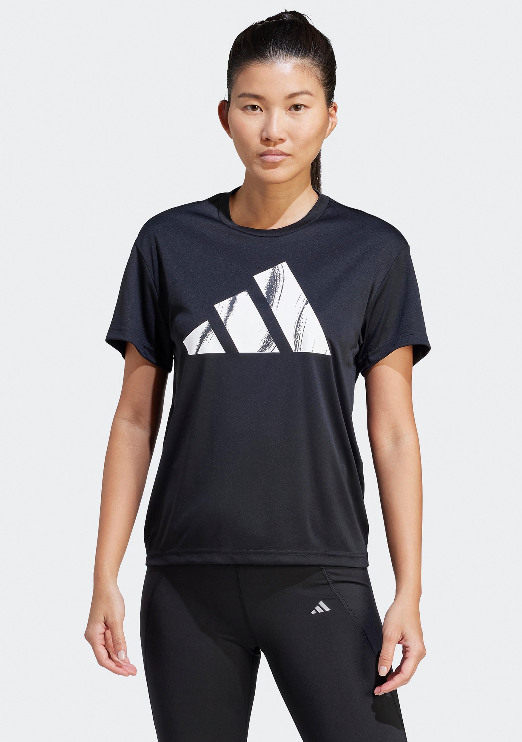 Adidas Women's Run It Brand Love T-Shirt - Comfortable Running & Workout Tee for Gym, Jogging, and Casual Wear