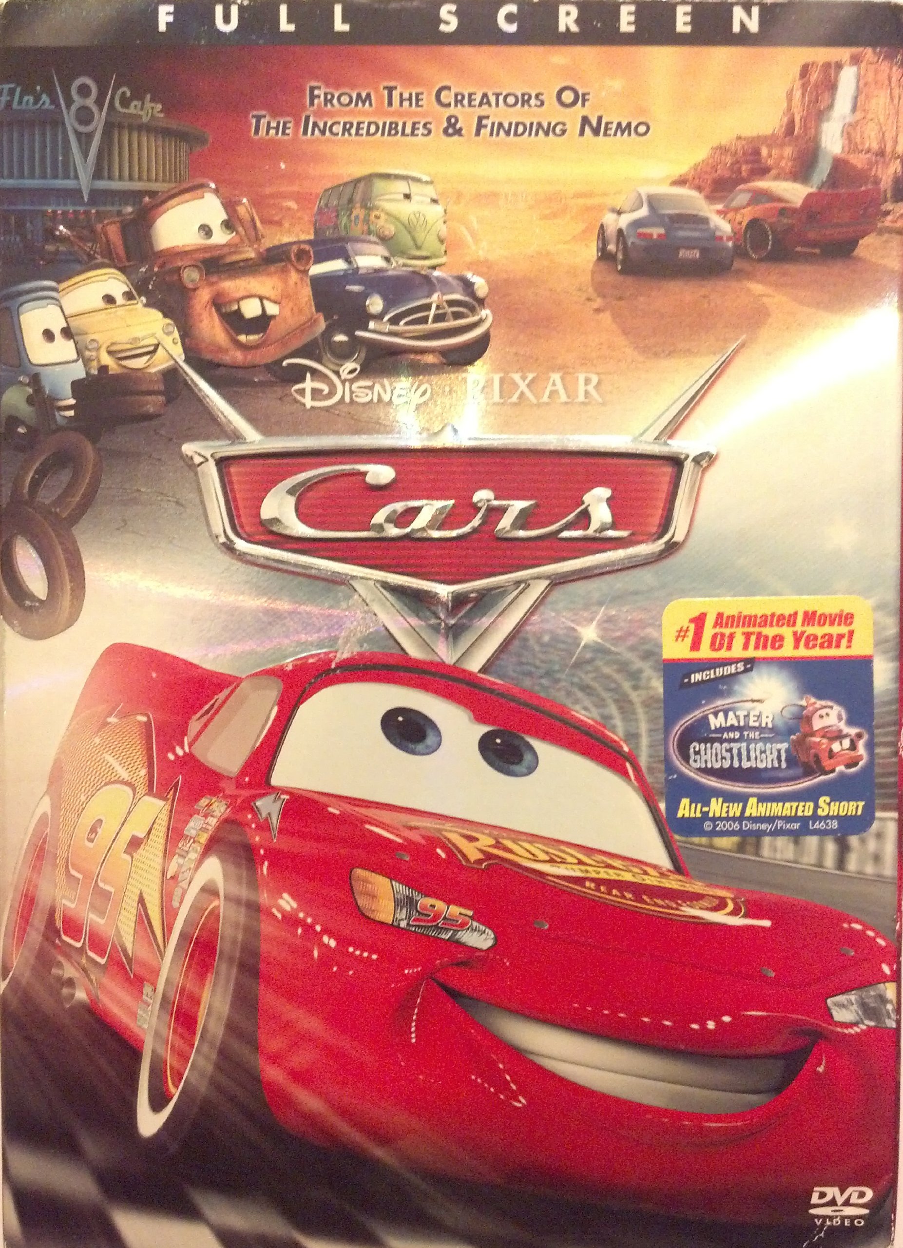 Cars (Single-Disc Full Screen Edition) - Disney Pixar Movie for Kids & Families - Perfect for Birthday Gifts & Movie Nights