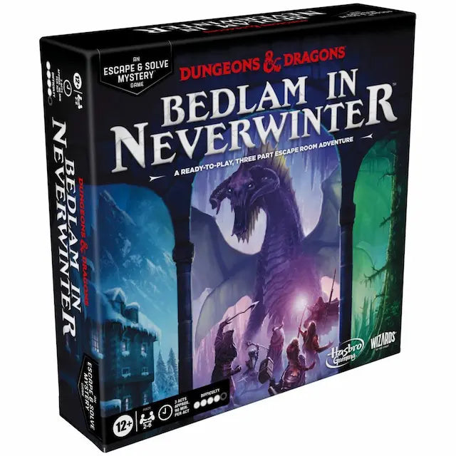 Dungeons & Dragons: Bedlam in Neverwinter - Escape Room Mystery Board Game | Cooperative Puzzle Solving Adventure for D&D Fans | Perfect for Game Nights & RPG Parties