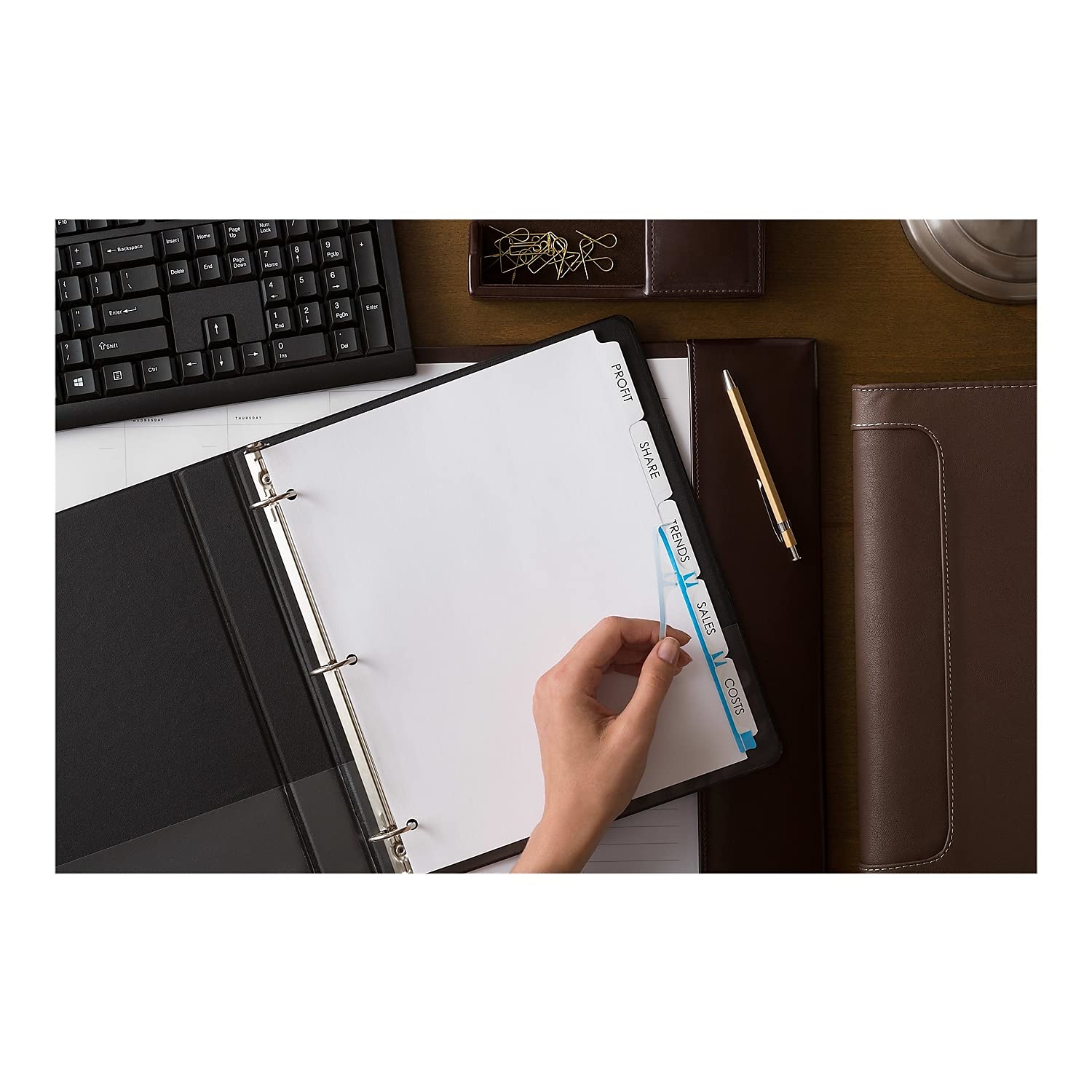 Avery Index Maker Clear Label Divider Tabs - 5-Tab Set for Organizing Files, Folders, and Documents - Perfect for Office, School, and Home Organization