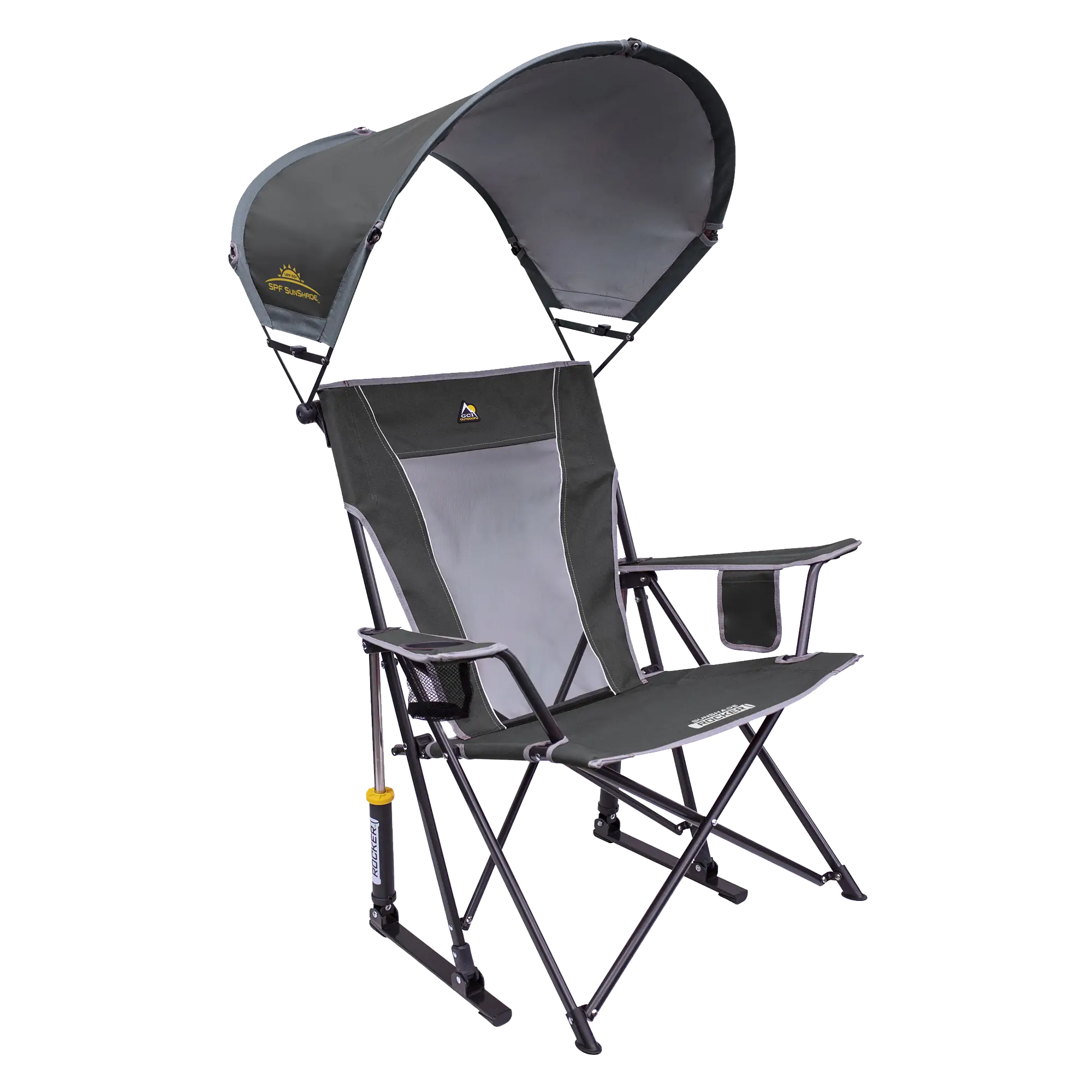 SunShade Rocker™ - Portable Outdoor Rocking Chair with Sun Shade for Patio, Beach, and Camping - Perfect for Relaxing in Your Backyard or by the Pool