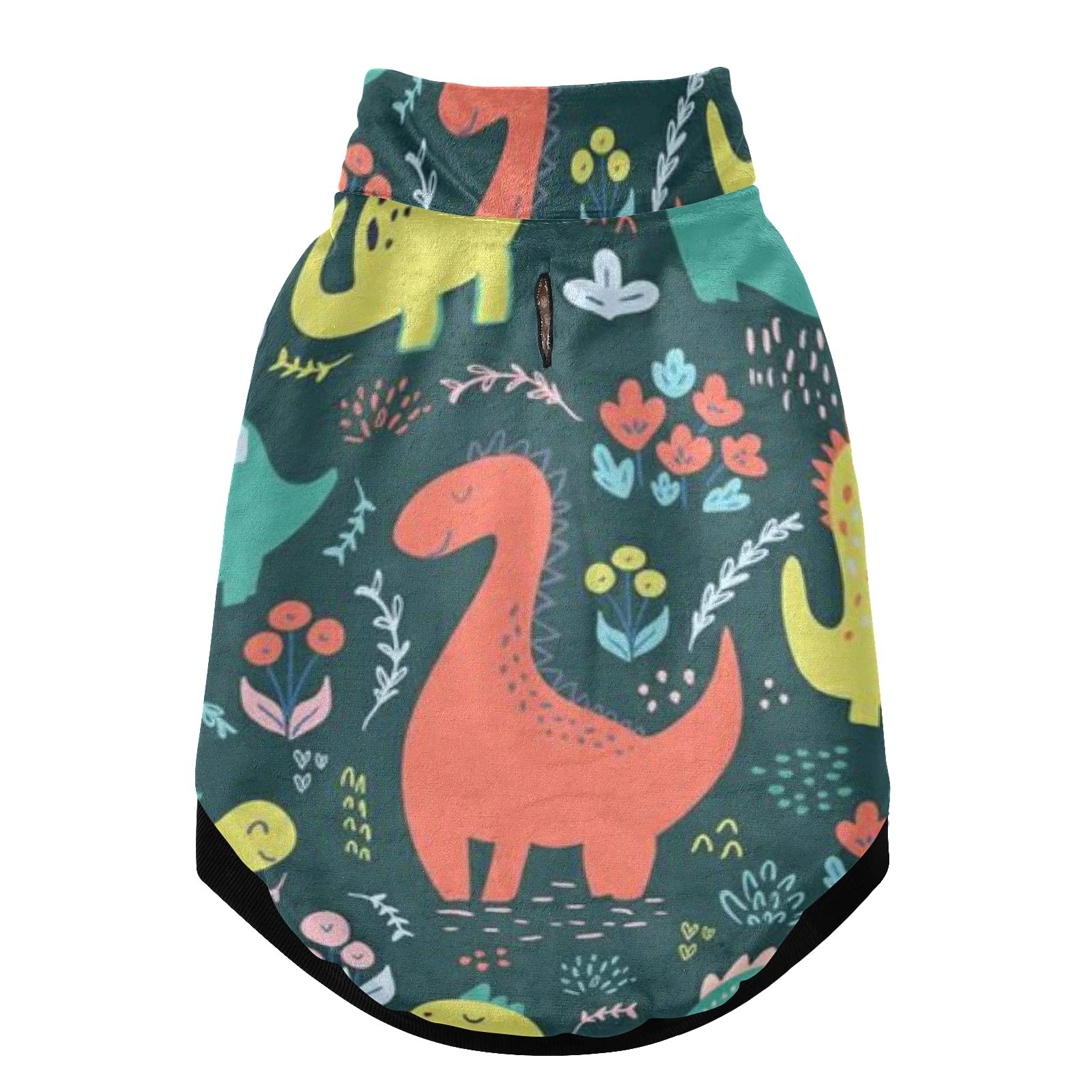 Dinosaur-Themed Winter Dog Coat - Windproof & Warm Pet Vest for Small, Medium & Large Dogs - Perfect for Cold Weather Walks & Outdoor Adventures