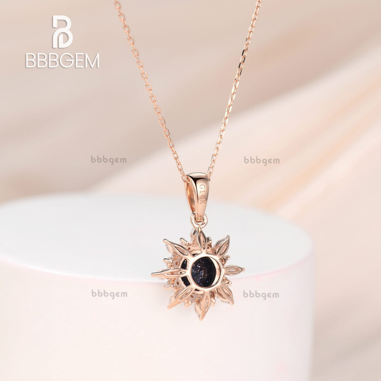 1 Carat Round Sunflower Gemstone Pendant Necklace for Women - Birthstone Jewelry Gift for Mom, Wife, Daughter - Perfect for Birthdays, Anniversaries & Special Occasions