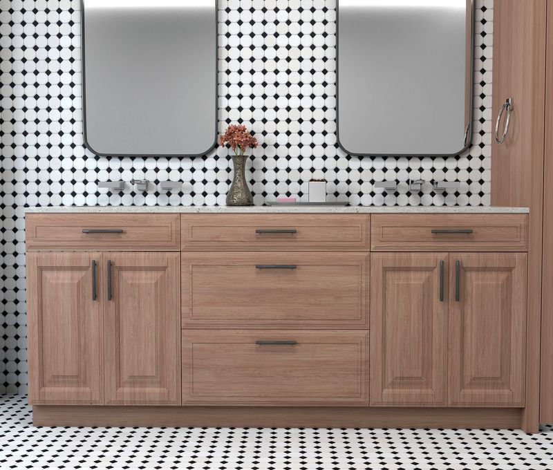 Black Rounded Dots Stone Mosaic Tile - Peel and Stick Backsplash for Kitchen, Bathroom, and Shower Walls