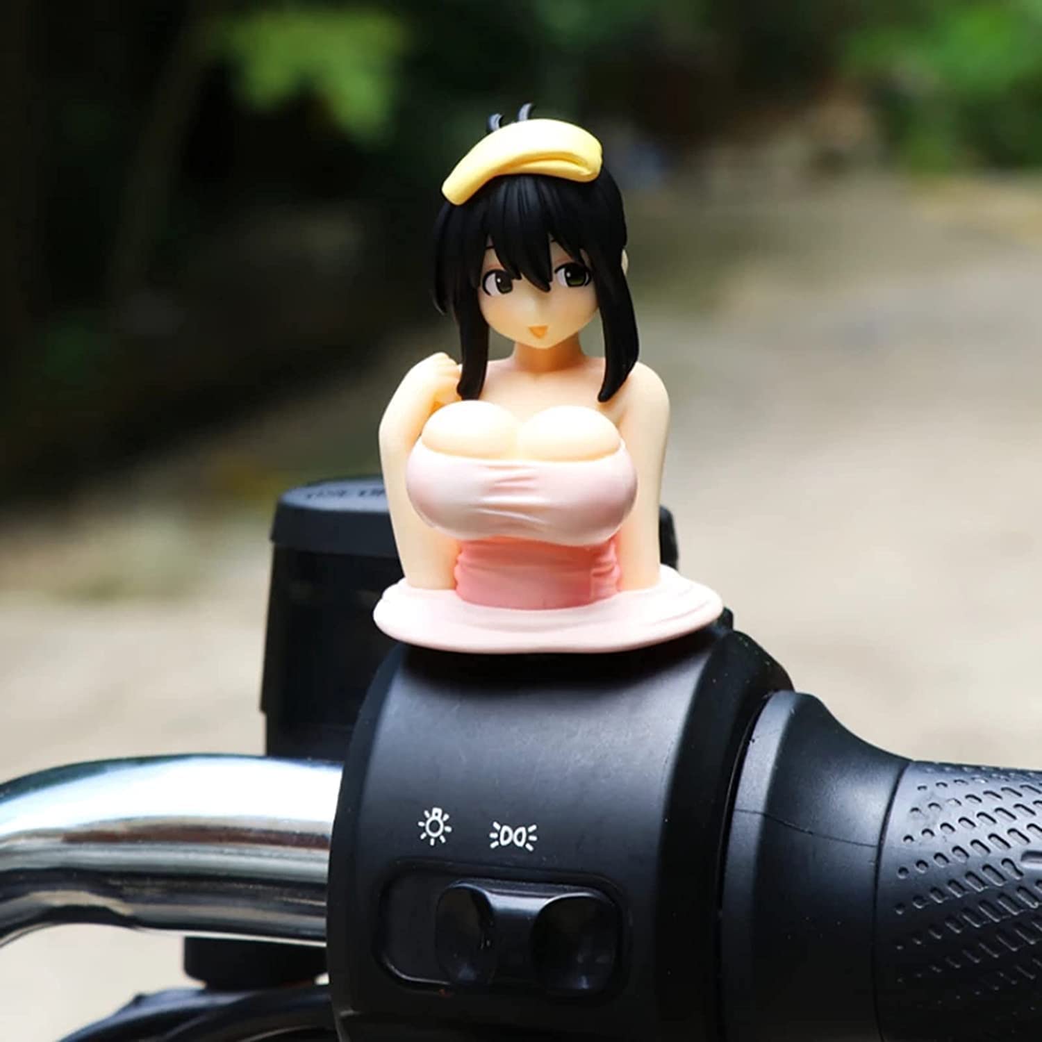 2023 Cute Anime Kanako Q-Version Car Ornament - Shaking Chest Decoration for Dashboard, Home Desk, and Office - 3pc Set of Beautiful Girl Toy Gifts for Anime Fans and Car Enthusiasts