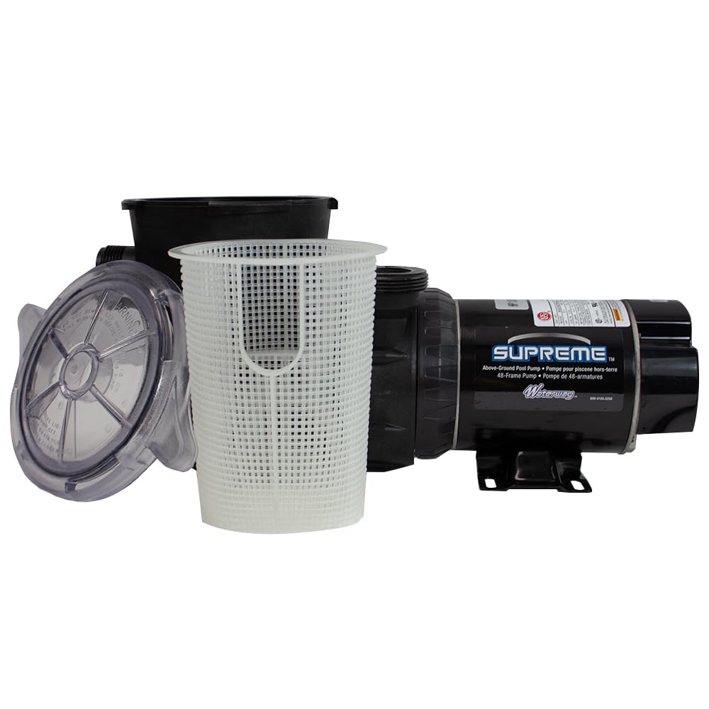 Supreme Vertical Above Ground Pool Pump - 1 HP Single Speed for Inground & Above Ground Pools | Durable Swimming Pool Water Circulation System for Backyard, Garden & Outdoor Use