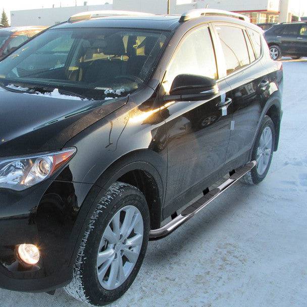 2013-2016 Toyota RAV4 Chrome Stainless Steel Side Step Nerf Bars - Heavy Duty Running Boards for Off-Road & Daily Driving - Perfect for Truck Accessories & SUV Protection