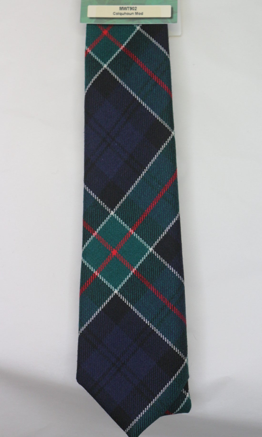Colquhoun Modern Tartan Tie by House of Edgar | Premium Scottish Wool Necktie for Men | Perfect for Weddings, Business & Formal Occasions