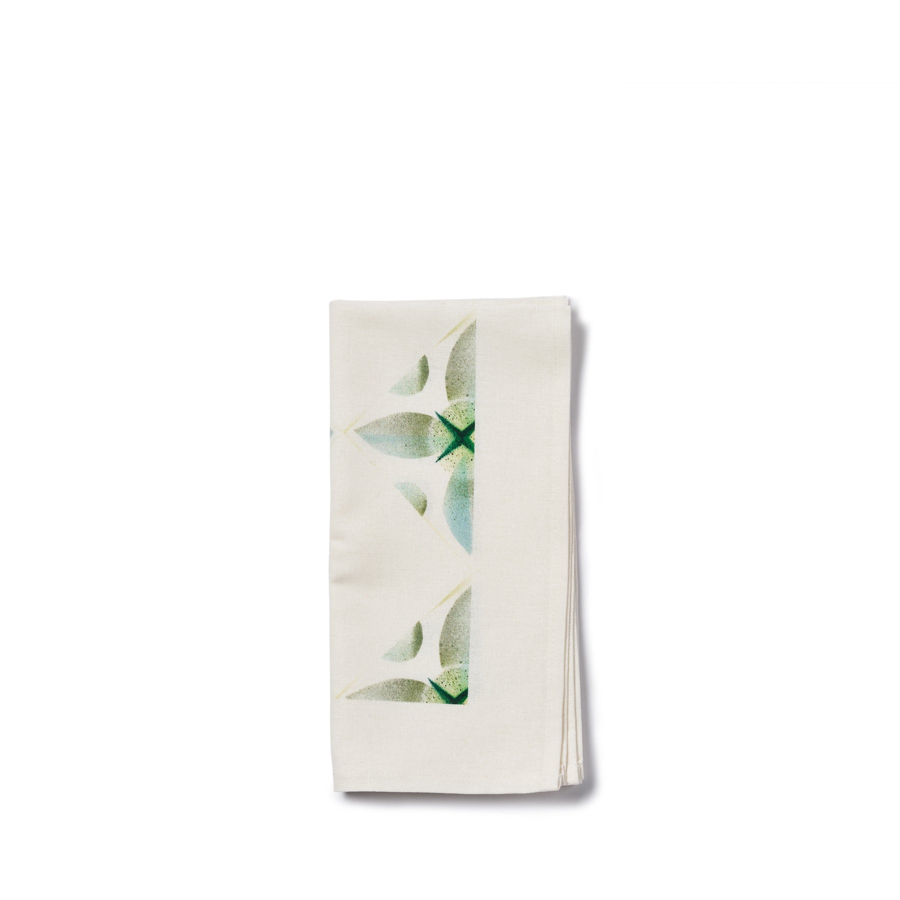 Handmade Cyan Linen Napkins with Stencil & Spray Paint Design - Perfect for Dinner Parties, Weddings, and Home Decor