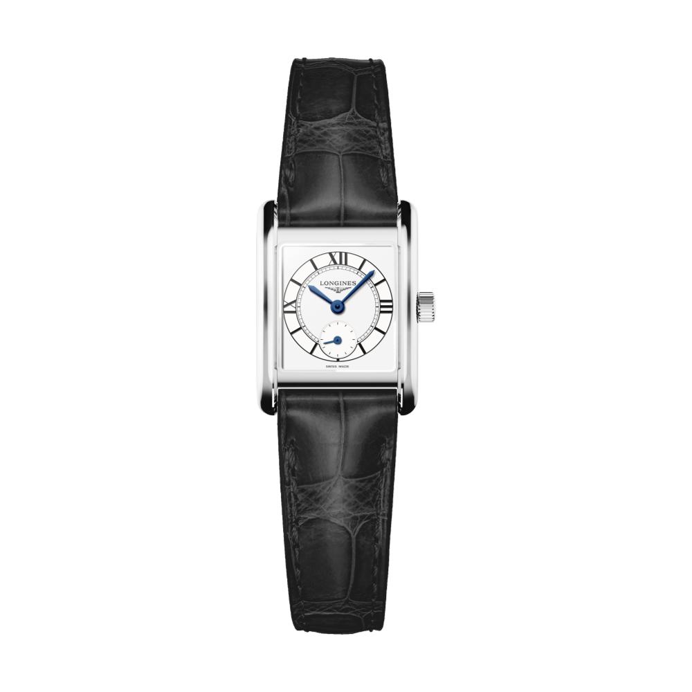 DolceVita Mini Black Alligator Leather Watch Strap - Luxury Replacement Band for Smartwatches & Dress Watches