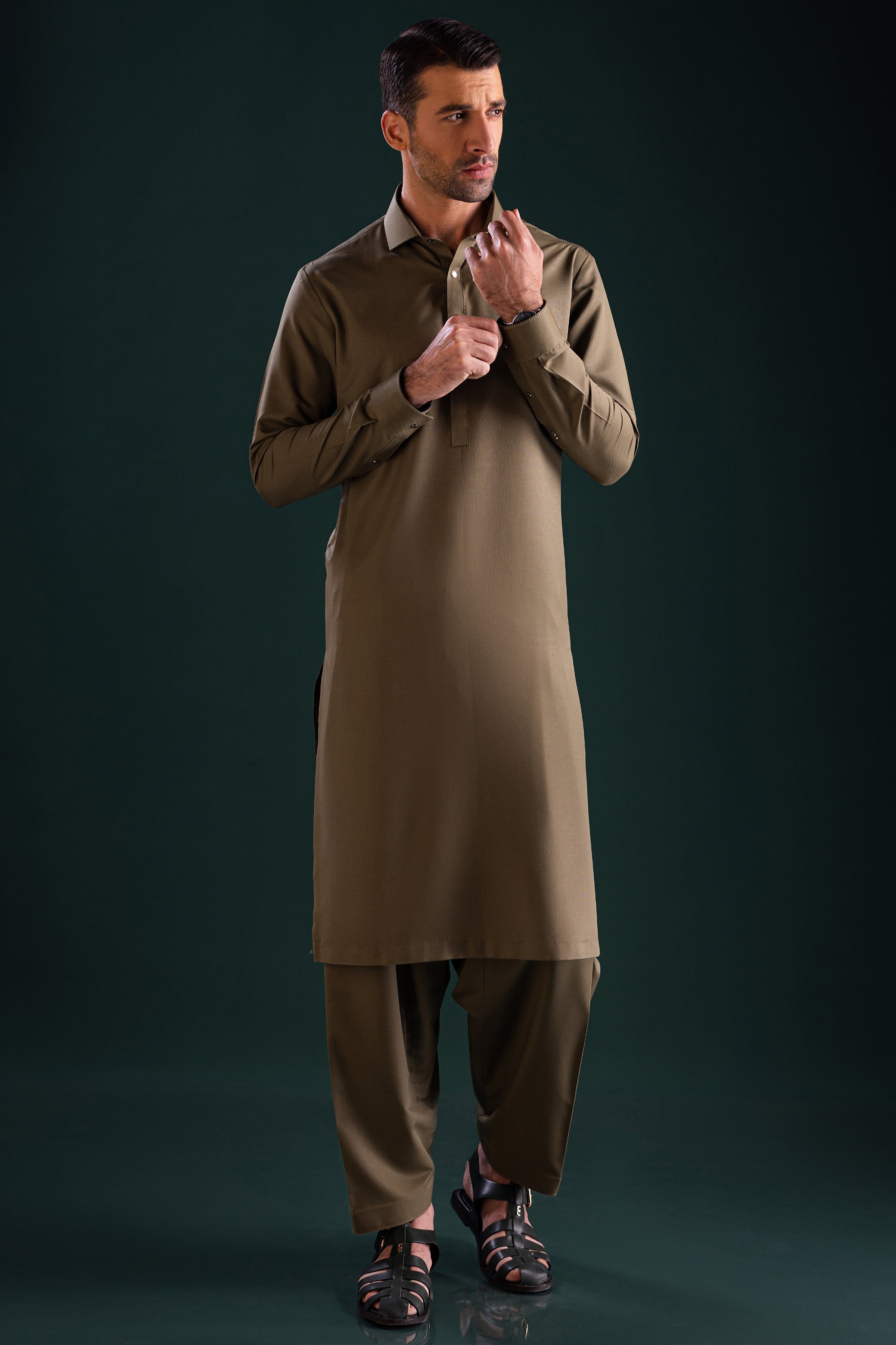 Premium Blended Green Shalwar Kameez for Men & Women - Traditional Pakistani Outfit for Weddings, Festivals & Cultural Events